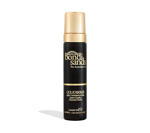 BONDI SANDS LIQUID GOLD SELF TANNING FOAM | LIGHTWEIGHT + QUICK DRY FOAM ENRICHED WITH ARGAN OIL, PROVIDES A HYDRATED STREAK-FREE TAN | 6.76 OZ/200 ML