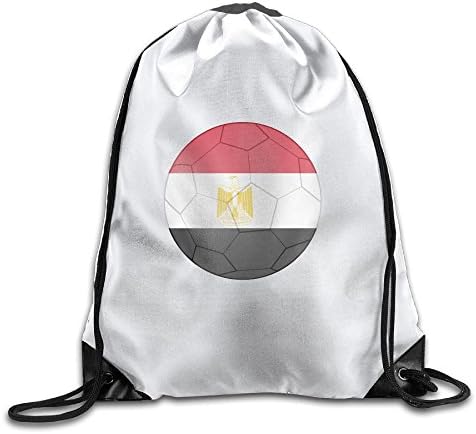 Welonzd Gym Sack Bag Drawstring 2018 Egyptian Flag And Football Backpack Sport Bag