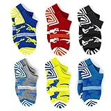 The Good Dinosaur Boys 6 pk Ankle Socks (4-6 Toddler (Shoe Size: 7-10), Dinosaurs No Show)