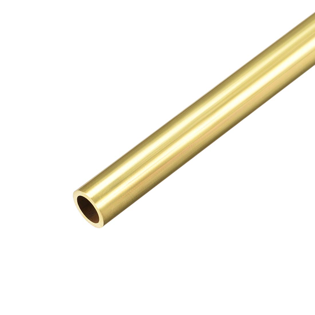 uxcell Brass Round Tube, 300mm Length 9mm OD 1mm Wall Thickness, Seamless Straight Pipe Tubing