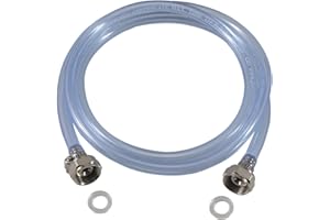 Draft Beer Line with Connectors - LUCKEG Brand Food Grade 3/16" Beer Hose, 5ft Length with Hex Nuts Both Ends, 2 PCS Screw Cl