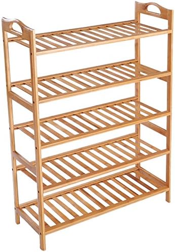 Cinlv 5 Tier 20 Pair Stackable Adjustable Shoe Rack Shoe Tower Bedroom Living Room Shoe Storage Organizer for Entryway Closet