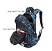 Mioy teenager school bag Canvas printing Backpack durable student bag Large Capacity 15 inch laptop daypack 3 pieces set (Blue)