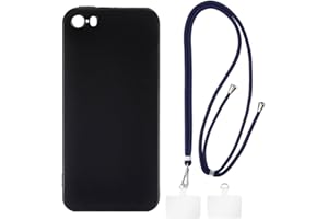 Shantime Case and Crossbody Lanyard Set Compatible with iPhone 5S Phone Cover and Adjustable Neck Strap with Metal Buckles an