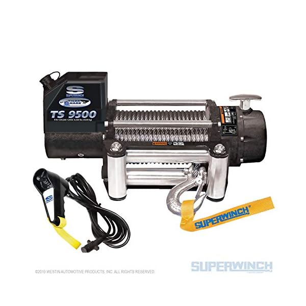 Superwinch 1595200 Tiger Shark 9500 12V DC Winch 9,500lb/4,309kg Single