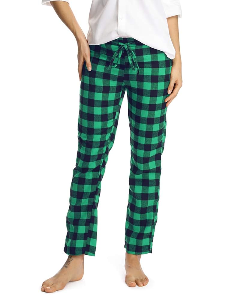 Buy OCHENTA Women's Cotton Woven Pajama Lounge Pant, Plaid Soft
