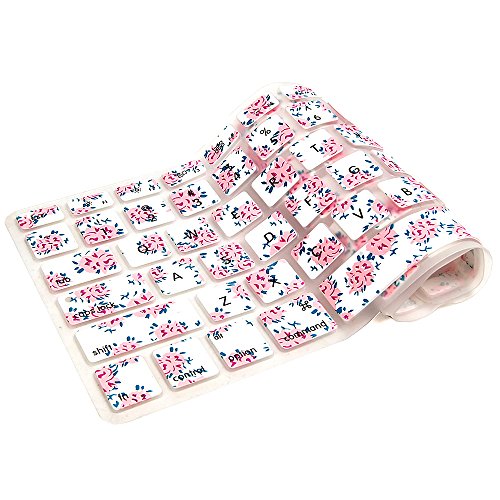 HRH Floral Flower Pattern Keyboard Cover Protector for MacBook 13" Unibody/MacBook Pro 13" 15" 17" / MacBook Pro 15 with Retina Display/Mac Wireless Keyboard/MacBook Air 13" - Thumbnail 3