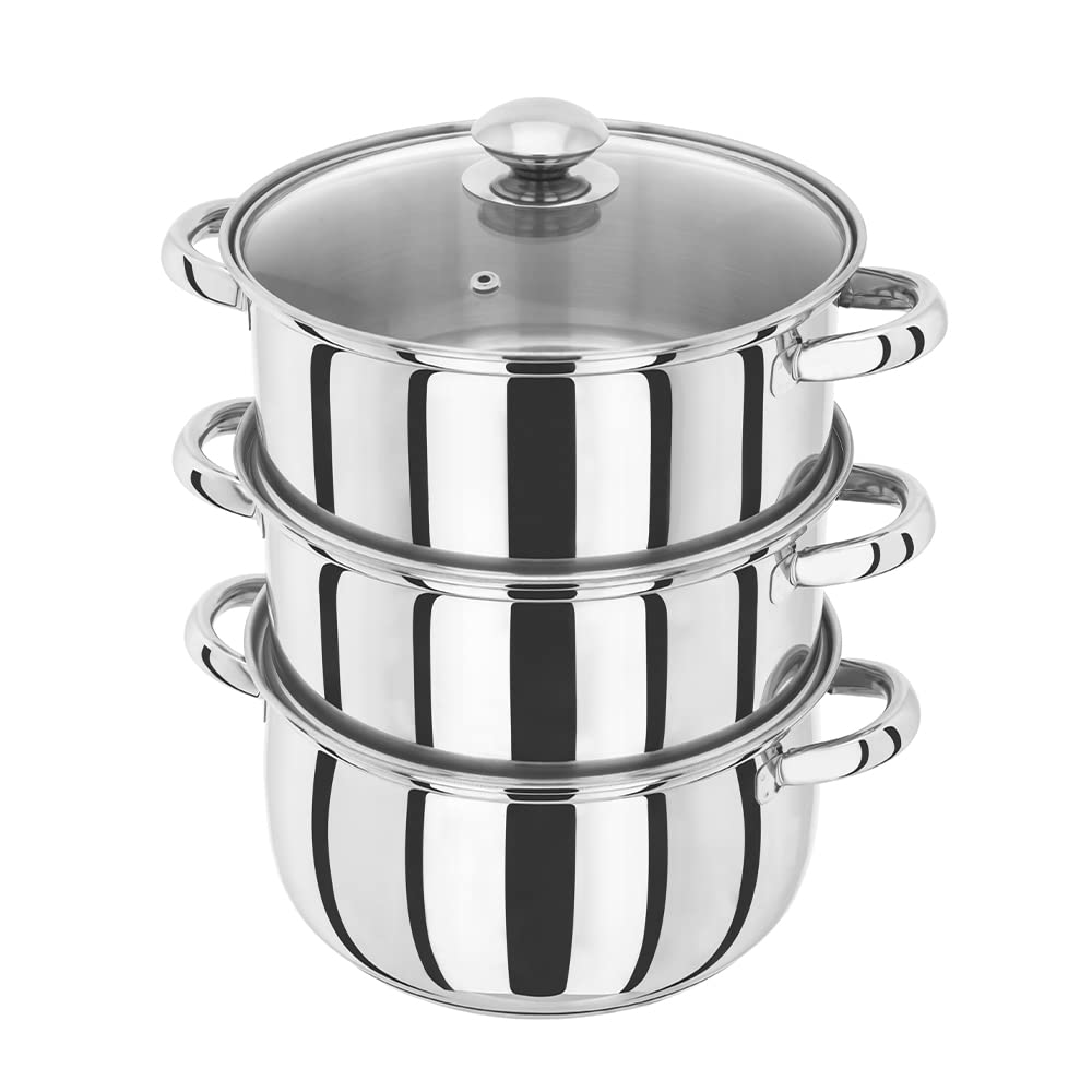 Judge Essential 3-Tier Stainless Steel Steamer- 22cm Food Steamer Pot