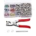 Cairondin Snaps and Snap Pliers Set (Upgraded), 200 Sets Snap Fasteners Kit, 10 Colors 9.5mm Metal Snap Buttons for Clothing and Sewing