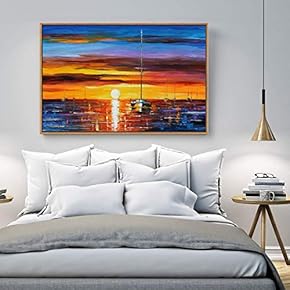 Floating Framed Canvas Wall Art for Living Room, Bedroom Scenery Canvas Prints for Home Decoration Ready to Hang - 16x24 inches