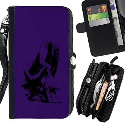 GOD CASE FOR SAMSUNG GALAXY C7 cool cute purple art cartoon animal character Wallet Purse Pouch Holster Leater &amp; Soft TPU