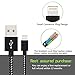 iPhone Charger, 3-Pack 6Ft Mingu, Nylon Braided Cord Lightning Cable to USB Charging Cable for iPhone 7 7 Plus 6s 6 5s 5c 5 SE, iPad Pro, Air, iPad mini 4 3 2, iPod Nano/Touch - Black &White