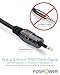 FosPower (15 Feet) 24K Gold Plated Toslink to Mini Toslink Digital Optical S/PDIF Audio Cable with Metal Connectors & Strain-Relief PVC Jacket