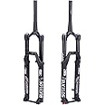 BUCKLOS MTB Air Suspension Fork 27.5 29 110 * 15mm Boost AM E-Bike Tapered, Travel 160mm 36mm Inner Tube Thru Axle Rebound Adjustment Disc Brake Front Forks, fit All Mountain eBike ect.