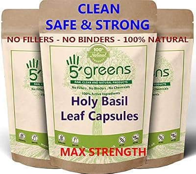 5greens Holy Basil Vegan Capsules 500mg 10:1 Extract - 120 Count