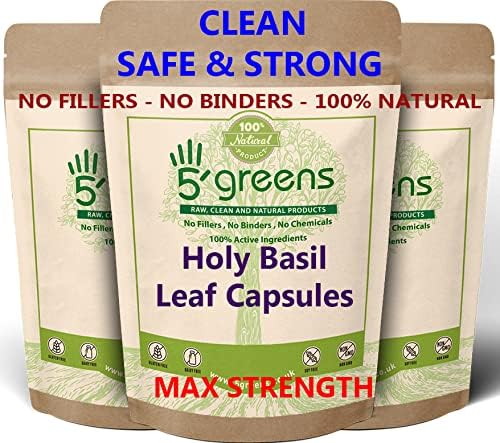 5greens Holy Basil Vegan Capsules 500mg 10:1 Extract - 120 Count