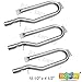 bbq factory Outdoor Gourmet Gas Grill Repair Kit Replacement Burners and Stainless Steel Heat Plates, 3 Pack