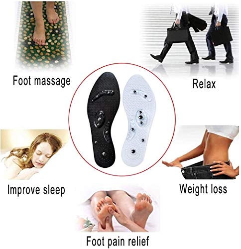 Massaging Insoles, Acupressure Magnetic Massage Foot Therapy Reflexology Pain Relief Shoe Insoles 2 Pair Washable and… - Image 7