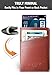 Slim RFID Wallets for Men Leather - Front Pocket Card Holder Sleeve - RFID Blocking,Tan Csct,OneSize