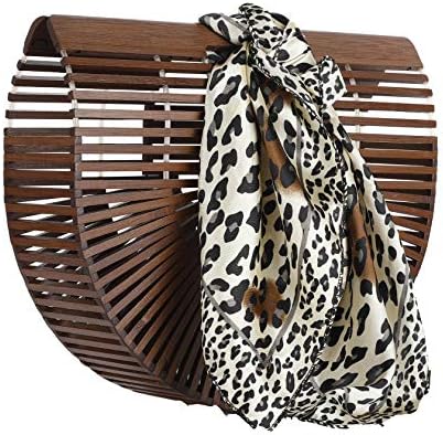Bamboo Ark - Small Clutch Handbag for Women - Handmade (B5Brown)