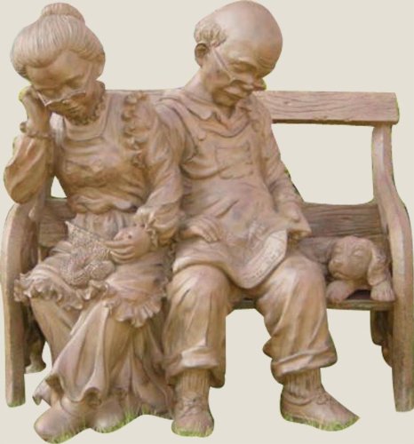 Outdoor Indoor Garden Patio Grandma Grandpa Sitting on 