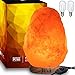 Majestic Pure Himalayan Salt Lamp - Natural Pink Salt Rock Lamp, Hand Carved, Wooden Base, Brightness Dimmer, 3 Bulbs, UL-Listed Cord and Gift Box, 8-11 lbs