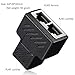 Seotic Network Splitter Adapter, RJ45 Female to 2 Female Port LAN Ethernet Socket Connector Adapter Interface, 8P8C Extender Plug LAN Network Connector for Cat5 Cat5e Cat6 Cat7 (Black)