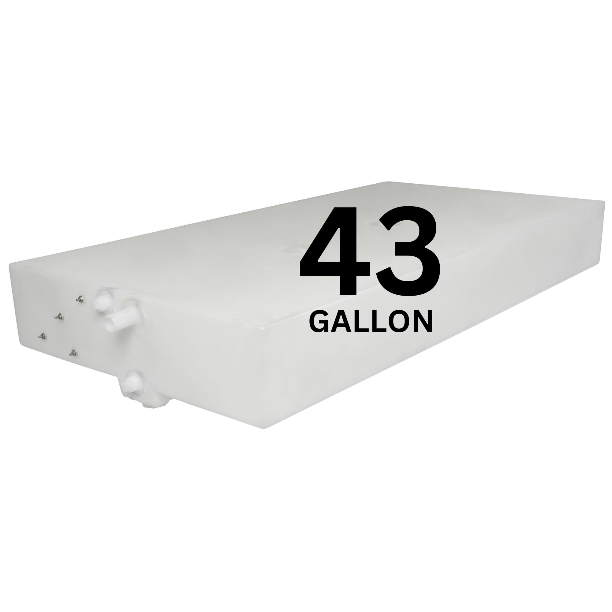 Photo 1 of 43 Gallon RV Fresh Water Tank, Potable Water Storage Tank for Drinking, Cooking, Cleaning, Showering, for Campers, Trailers, Motorhomes, RVs, Low-Profile Shape, 54" x 28" x 7" (WT-1377)