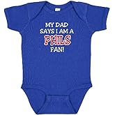 Curiositees Phillies Dad/Grandpa/Uncle Says I Am A Fan Baby Bodysuit Romper Outfit