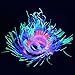 Uniclife 20 inch Changeable Sea Anemone Plant Ornament Folding Glowing Silicone Fish Tank Aquarium Artificial Decor, Green