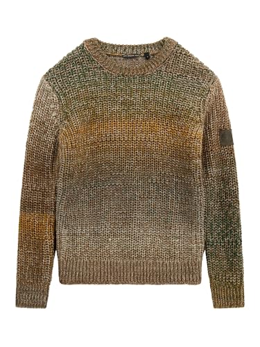 Guess Boys Long Sleeve Sweater, Moss Khaki Multi, 8