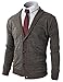 H2H Mens Casual Comfortable Fit Cardigan Sweater Shawl Collar Soft Fabric