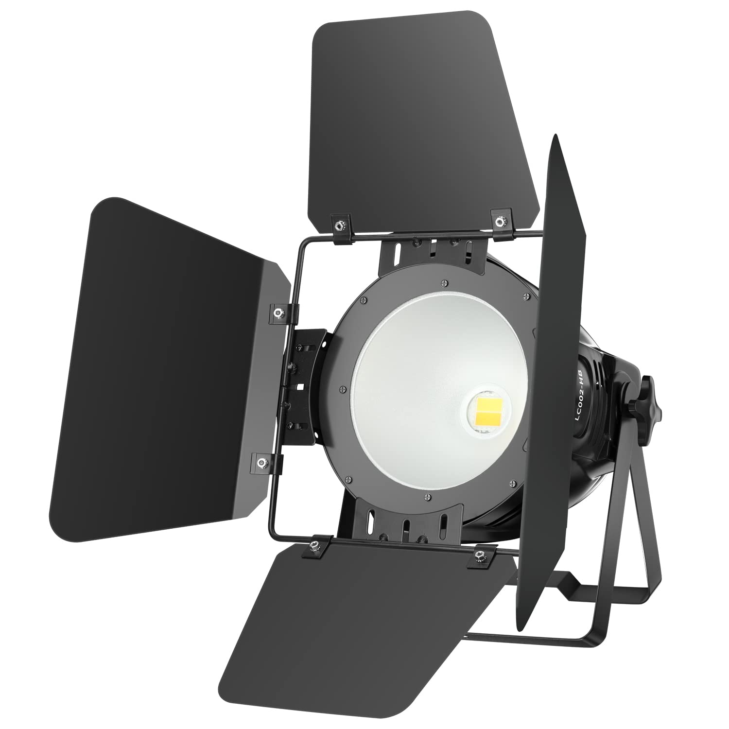 Photo 1 of BETOPPER Stage Spotlight with/Barn Door, 200W COB Stage Light, Warm & Cold White LED DMX Light, Master-Slave Spot Light Strobe Lighting, Fresnel Lights for Church Wedding Theater Photo Studio(1 Pack)
