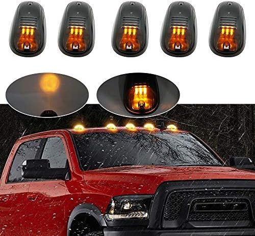 CHENGSHUN 5-Piece Amber White Roof Light Sign Light Car - for Jeep Truck SUV Ford F150 Dodge Rams Roof Light Logo Lights,Amberlight