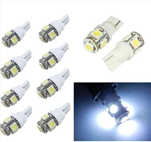 20PCS T10 5050 5SMD White LED Car Light Wedge Lamp Bulbs Super Bright DC12V