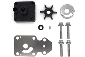 GLUCKMARINE GlückMarine 63VW0078 Water Pump Impeller Repair Kit with Housing for Yamaha 6-30 HP Outboard Boat Motors Replacement 63V-W0078-00 63V-W0078-01 Sierra 18-3412 18-3433 Marine Engine