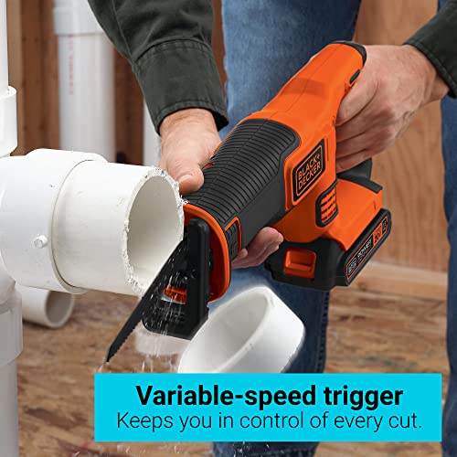 BLACK+DECKER 20V MAX* POWERCONNECT 7/8 in. Cordless Reciprocating Saw (BDCR20B) photo 12