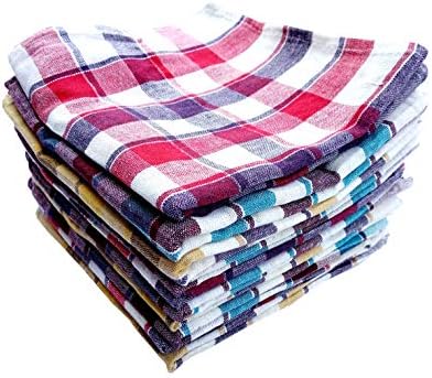 Space Fly Very, Highly Absorbent 100% Cotton Multipurpose Kitchen, Chapatis Napkin, Duster, Wraps for Kitchen (Multi Color_10 Pieces)