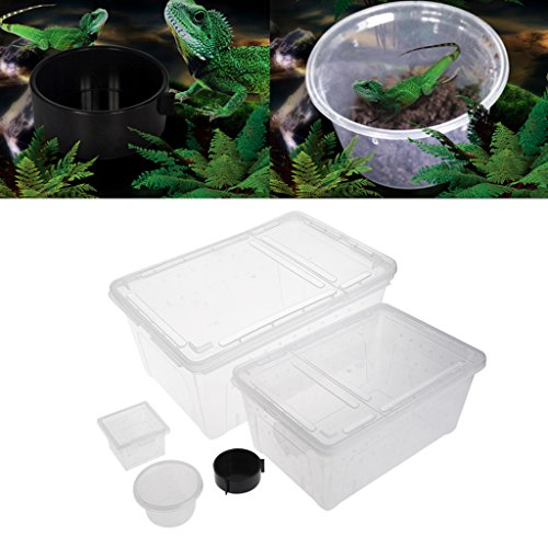Qupida Transport Plastic Breeding Live Food Feeding Box For Insect Reptile Amphibian (H1)
