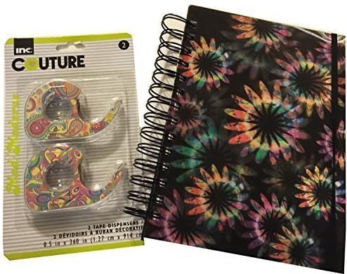 Journal to write in Spiral Notebook (Kaleidoscope) Elastic Closure 200 pages 6" x 8" Scrapbook