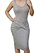 BomDeals Women's Sexy Sleeveless Bodycon Midi Bandage Party Evening Dress