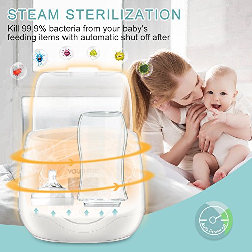 image for YOUTHINK Baby Bottle Warmer & Steam Sterilizer, 4-in-1 Baby Food Heate
