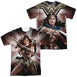 Batman vs. Superman- Backlit Wonder Woman (Front/Back) T-Shirt Size XXL