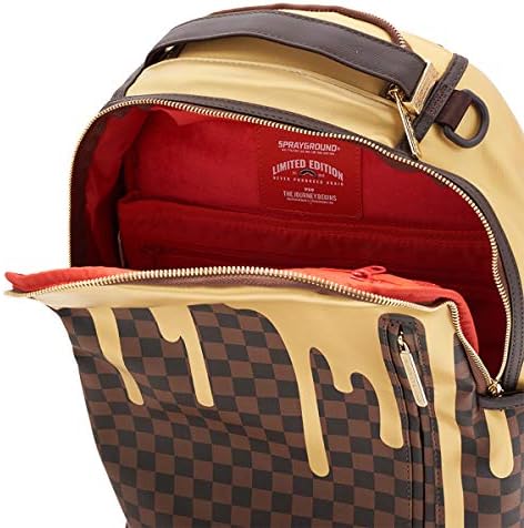 gold checkered drips