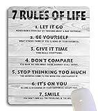 Wknoon 7 Rules of Life Motivational Quotes Mouse