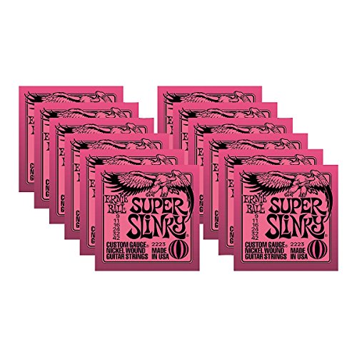 Ernie Ball 2223 Nickel Super Slinky Guitar Strings - Buy 10, Get 2 Free