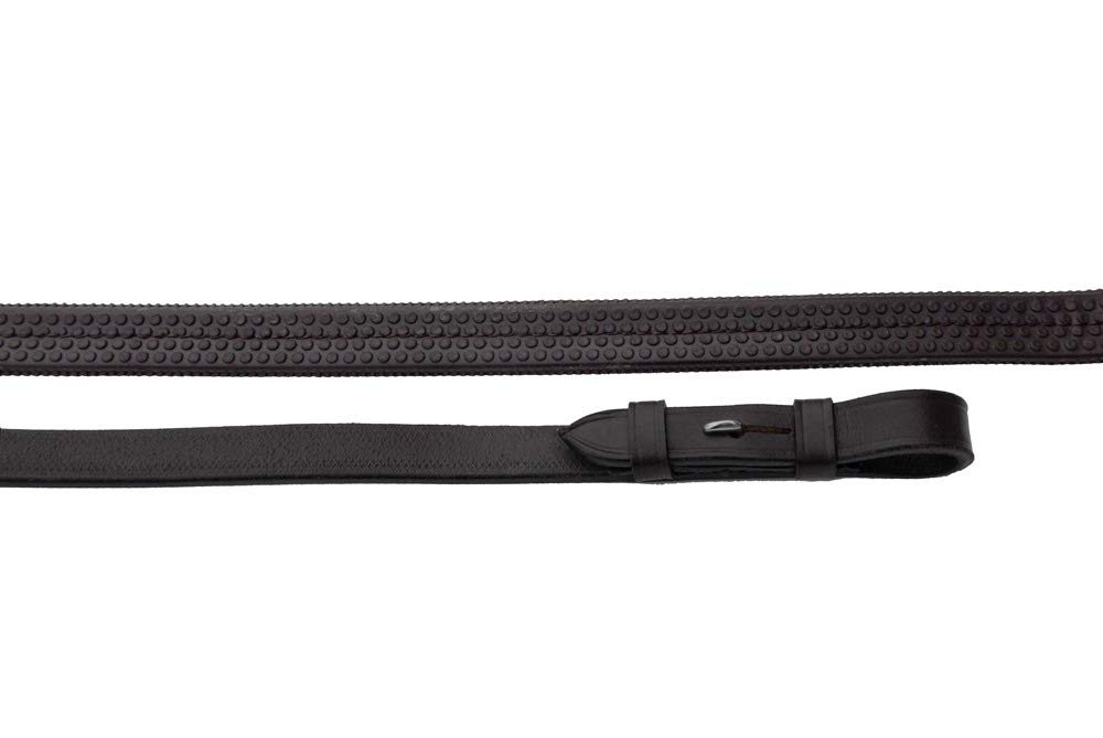 Windsor Rubber Covered Reins, 54 inch, Black or Havana Havana, One Size