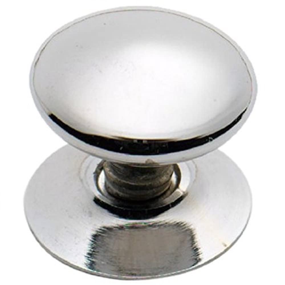 Merriway BH05188 (10 Pcs) Cupboard Door/Drawer Knob Brass Chrome Plated Victorian 38 mm - Pack of 10 Pieces
