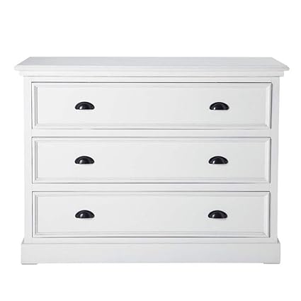 Aprodz Mango Wood Large Marceio Chest Of 3 Drawers Storage Cabinet