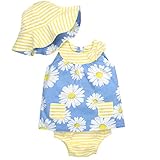Gerber Baby Girls 3 Piece Dress Set, Daisies, 12 Months